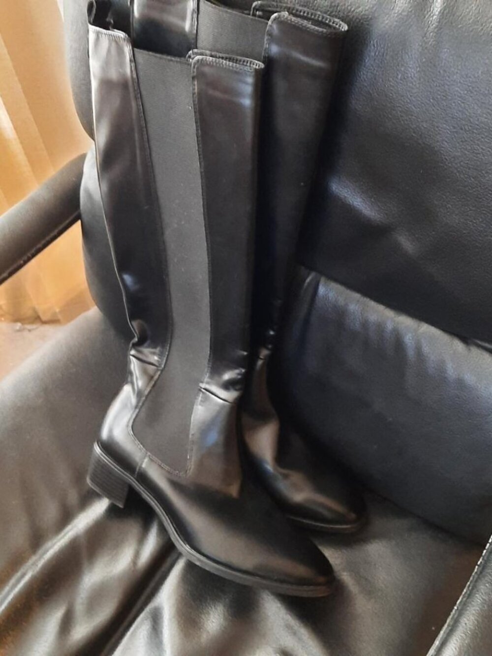 NEW TAG ! Splendid Women Low Heel Over Knee Boot Black Size 9